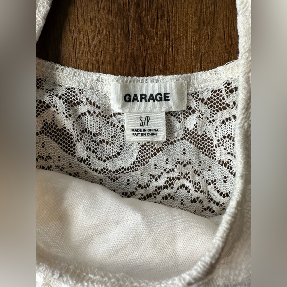 Garage Elegant Cream Lace Women's Top- size Small - Picture 3 of 6